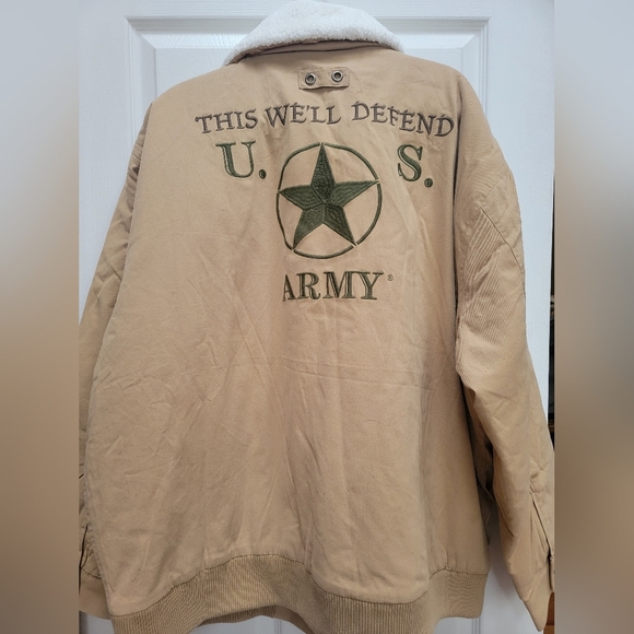 The Bradford Exchange Men's US Army Fleece Lined Zip Up Jacket Plus Size XXL - Picture 2 of 3